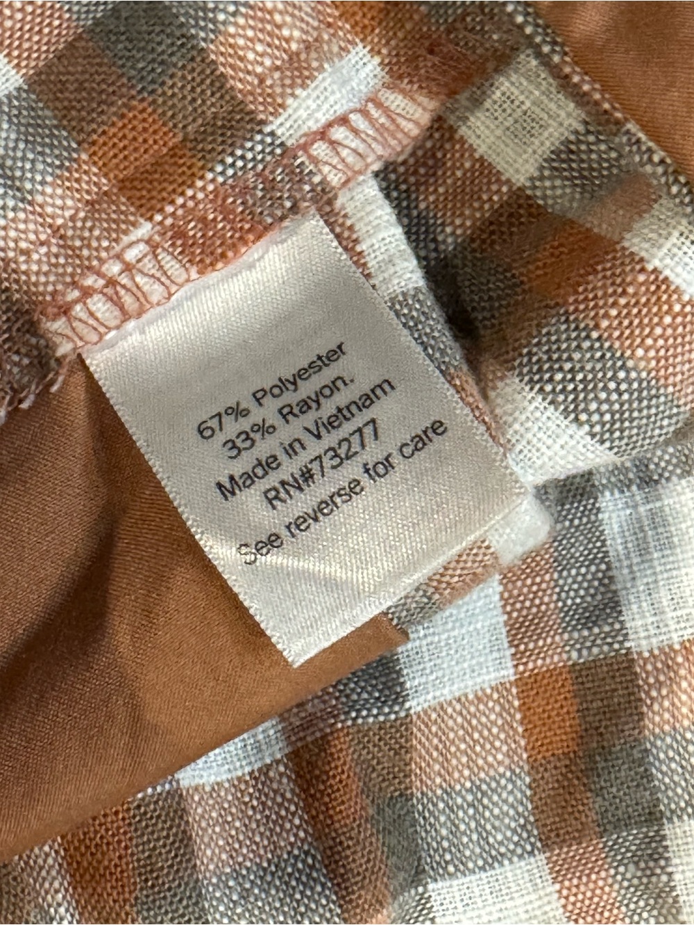 Nine West Plaid High-Waist Shorts — Brown & White - Picture 5 of 6
